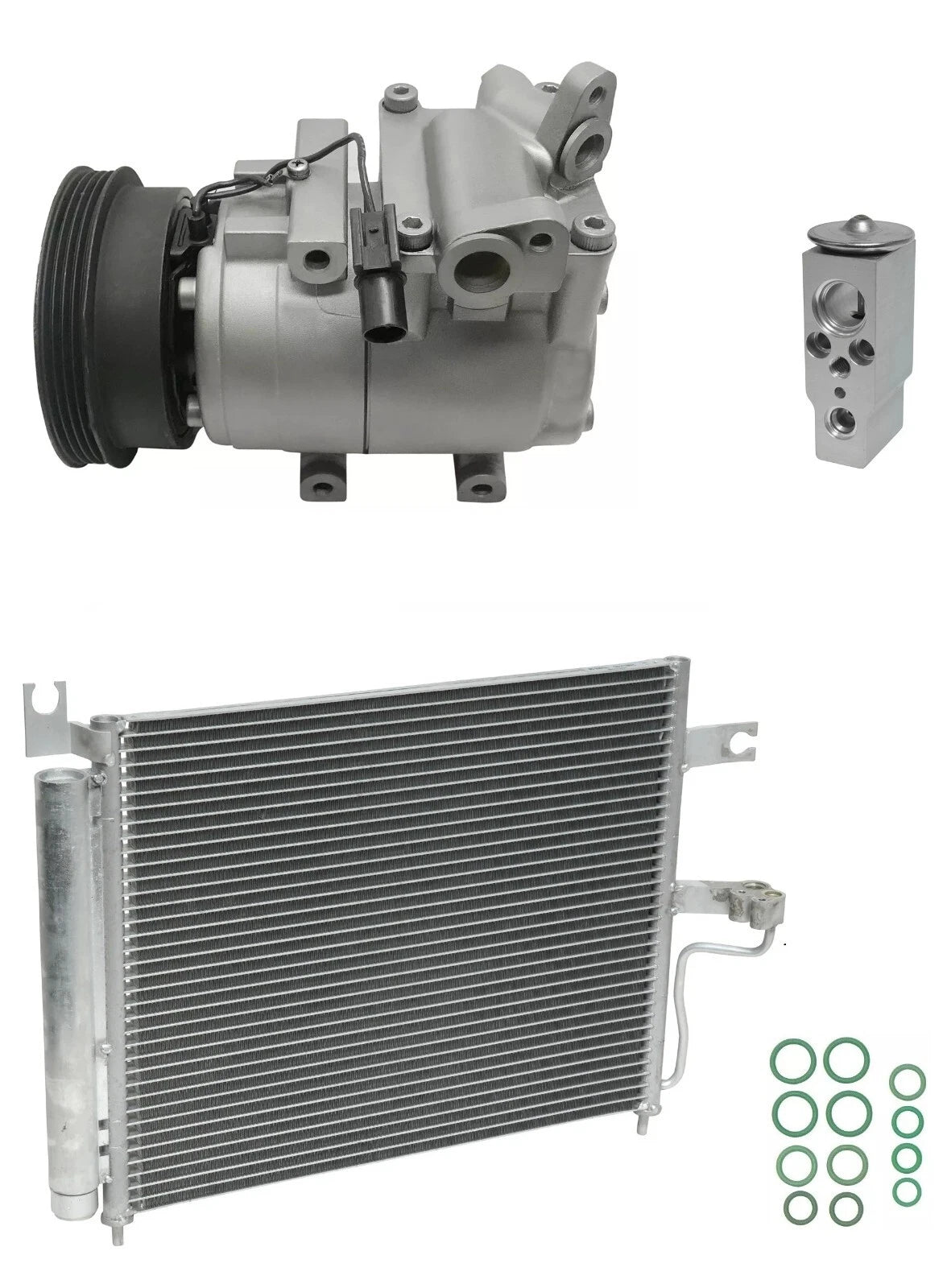 AC Compressor Kit With Condenser for Hyundai Accent 1.5L (2002–2005)