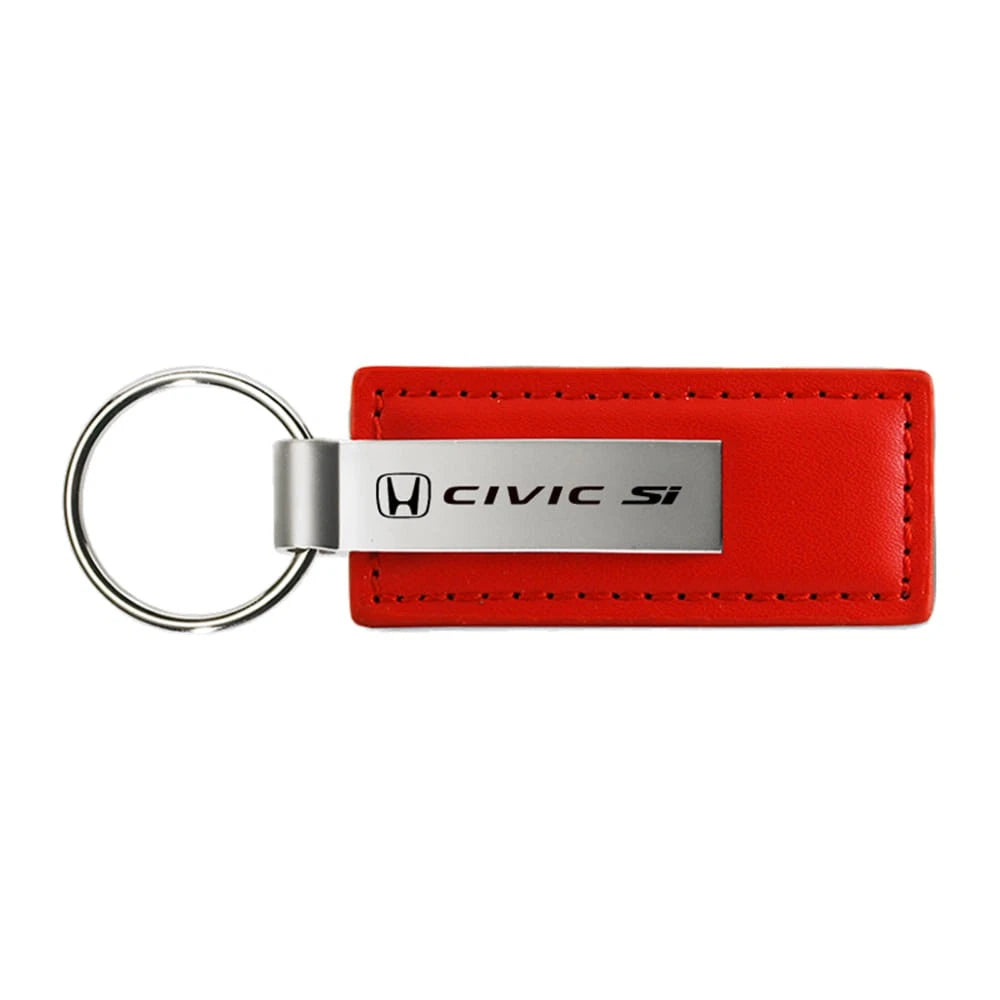 Red Leather Keychain - Officially Licensed for Honda Civic Si