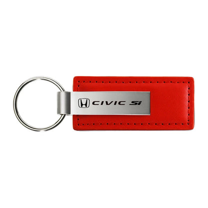 Red Leather Keychain - Officially Licensed for Honda Civic Si