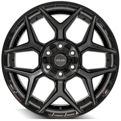 Gloss Black Wheel with Brushed Face for 1988-2000 Chevy K2500 (20 in)