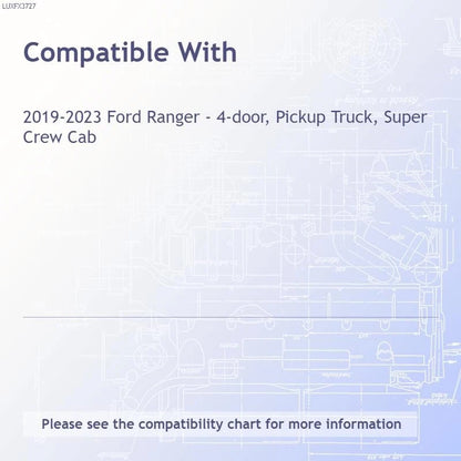 Luxury FX Pillar Post Trim 4pc Set for 2019–2023 Ford Ranger SuperCrew