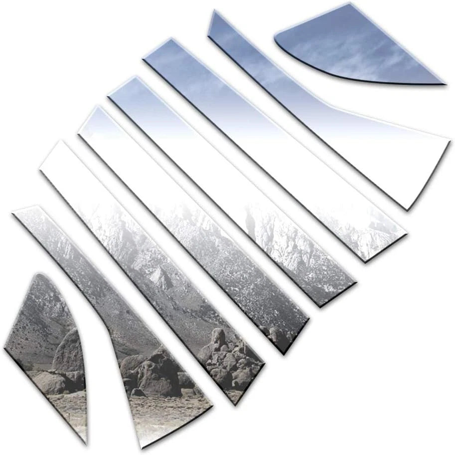 Luxury Chrome Pillar Post Trim Kit w Mirror Pieces for Honda Fit (2009–2013)