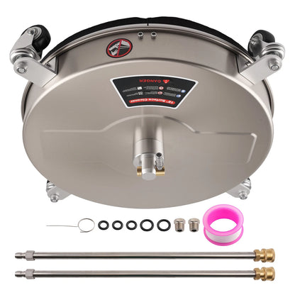 4000 PSI 18" Pressure Washer Surface Cleaner for Stainless Steel Dual Nozzle Wand (2000–2000)