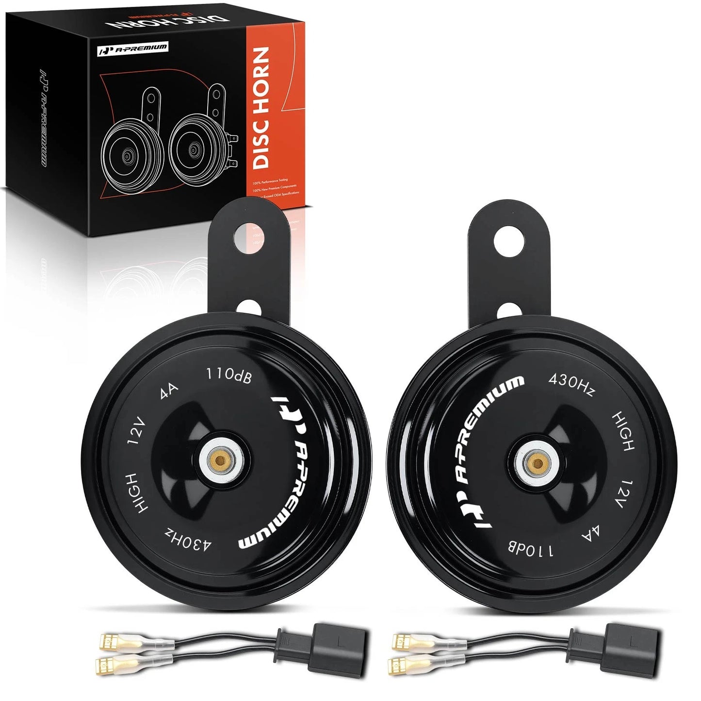 2x Disc Horn with 2 Wire Connectors for VW Jetta