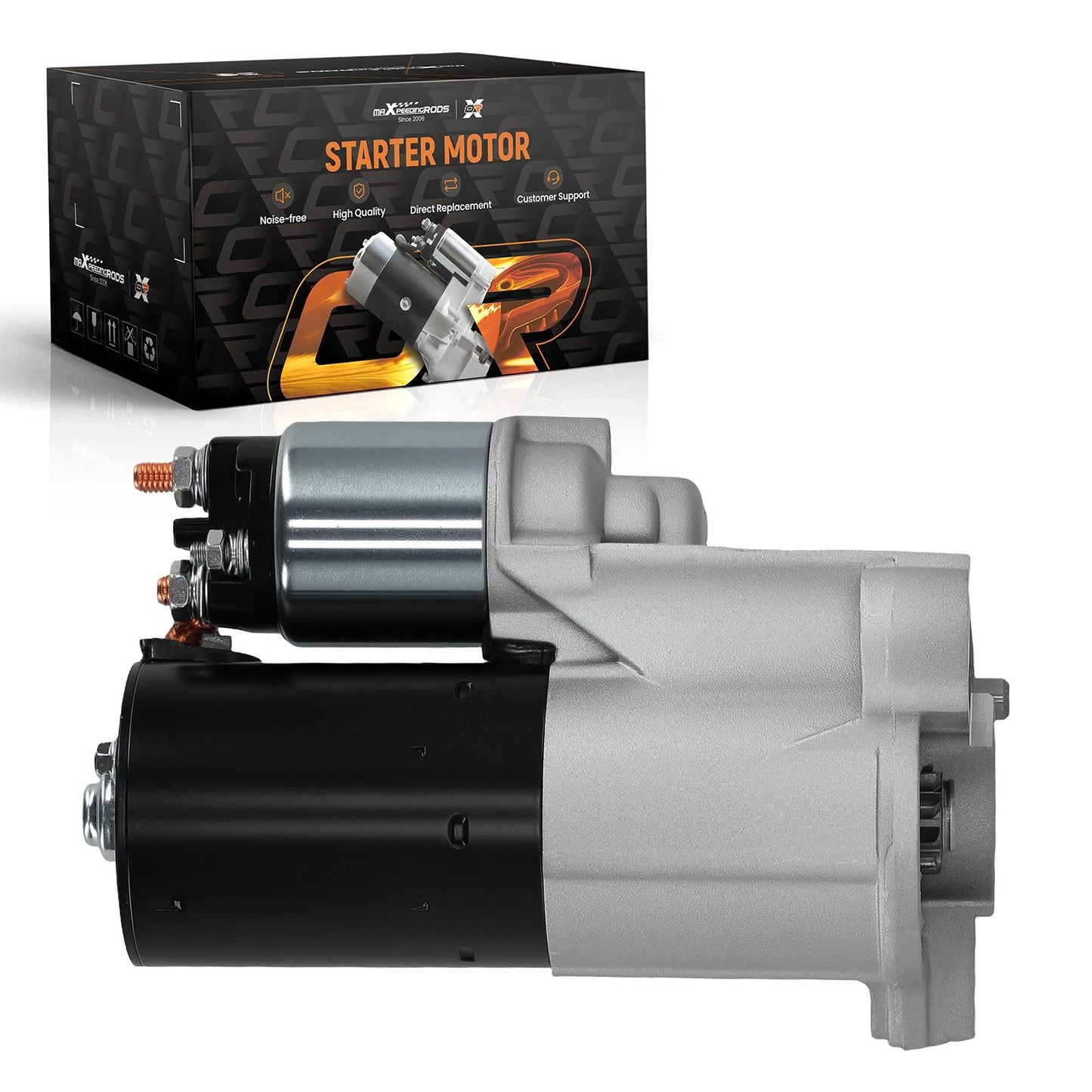 Clockwise 12V Starter Motor for Land Rover LR2 3.2L (2008–2012)