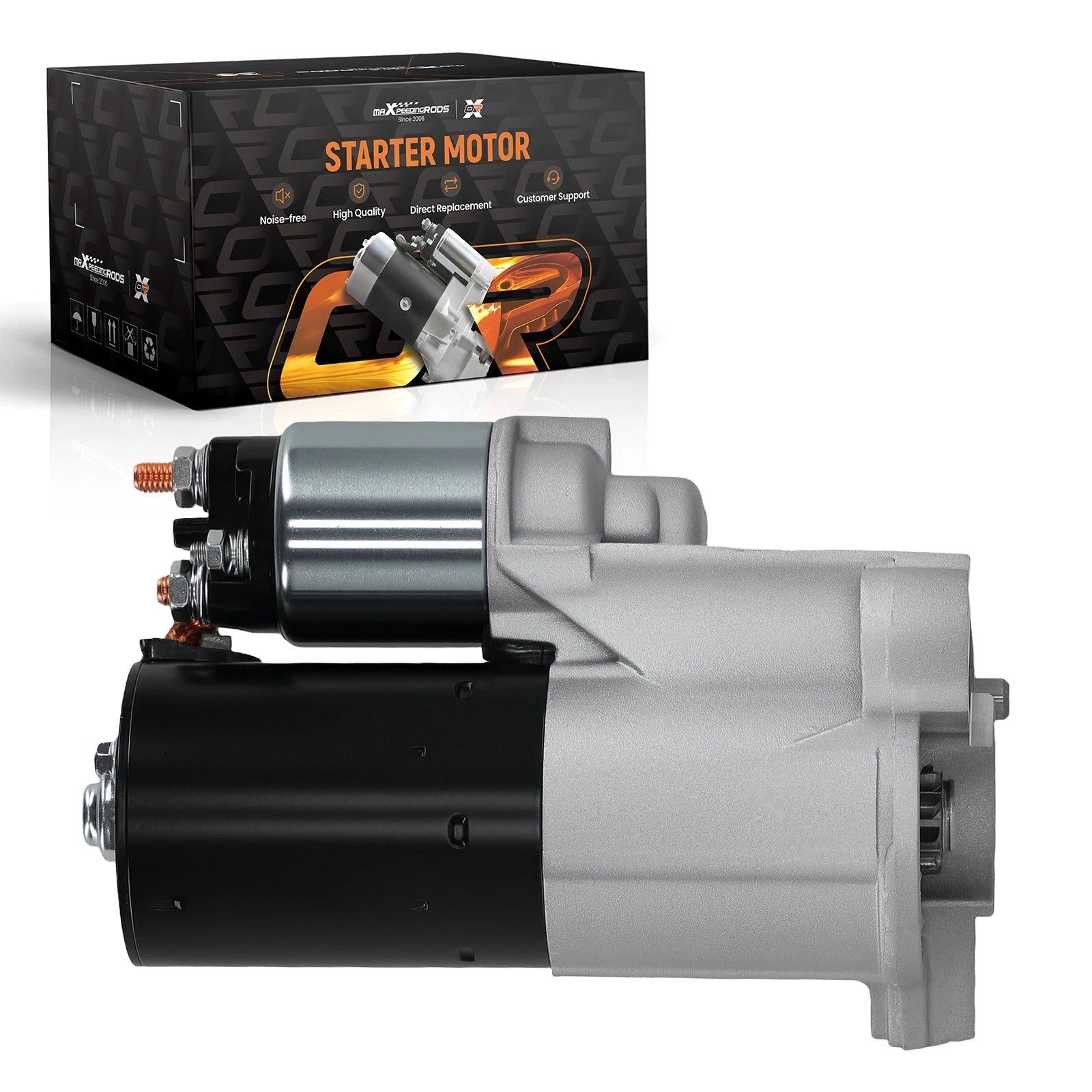 Clockwise 12V Starter Motor for Land Rover LR2 3.2L (2008–2012)