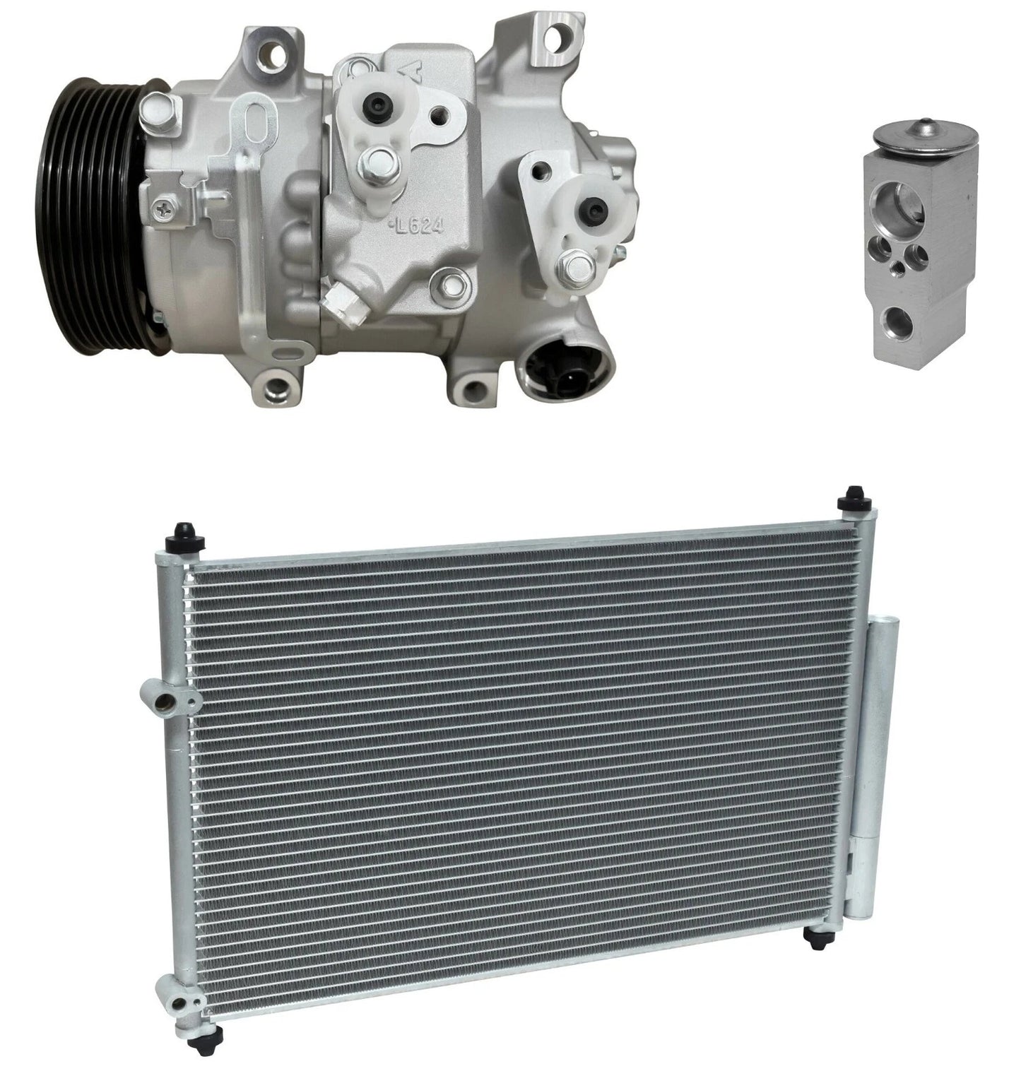 AC Compressor Kit with Condenser for Toyota Matrix 2.4L (2010–2011)