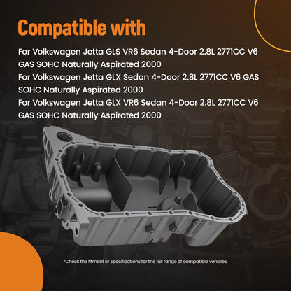 Engine Oil Sump for Volkswagen Golf Jetta 2.8L V6 (2000–2004)