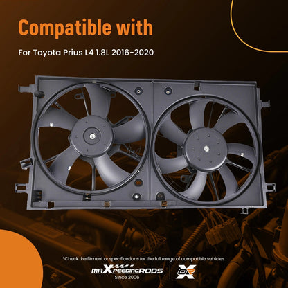 Electric Radiator Cooling Fan for Toyota Prius L4 1.8L (2016–2020)