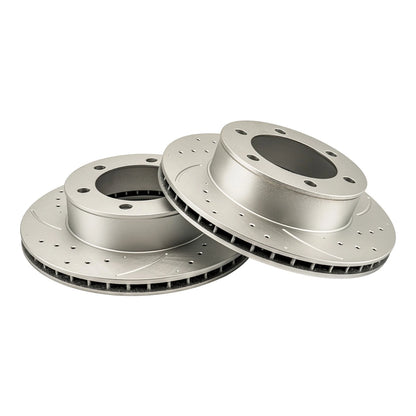 Front Vented Drilled Slotted Brake Rotors for Toyota Tacoma 1995–2003 (and 4Runner 1997–2002)
