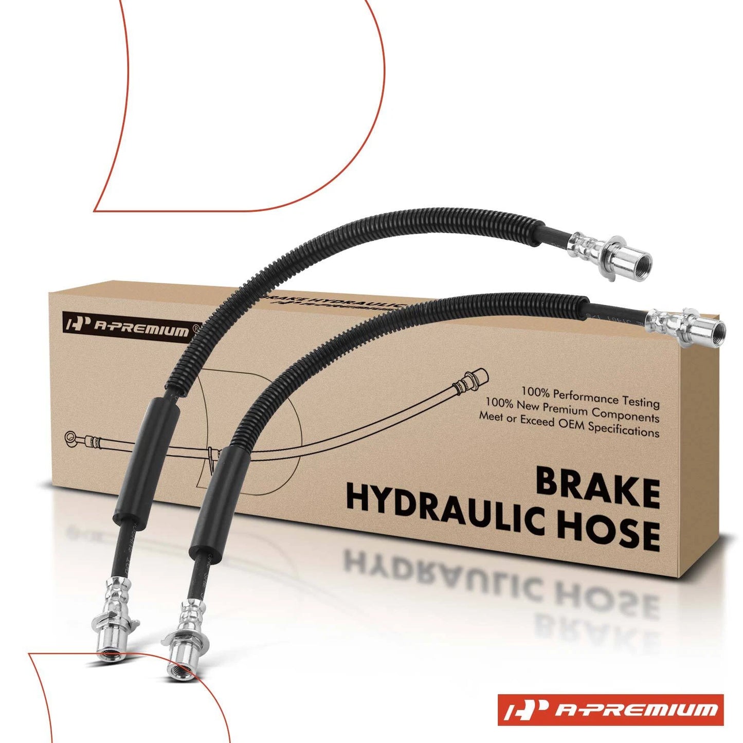 2X Rear Inner Brake Hydraulic Hose for Chevrolet Silverado 3500 HD (2001–2019)