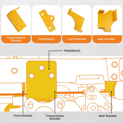 Hydro Transmission Brackets Kit for Hustler Zero Turn Mower Raptor SD (2000–2008)