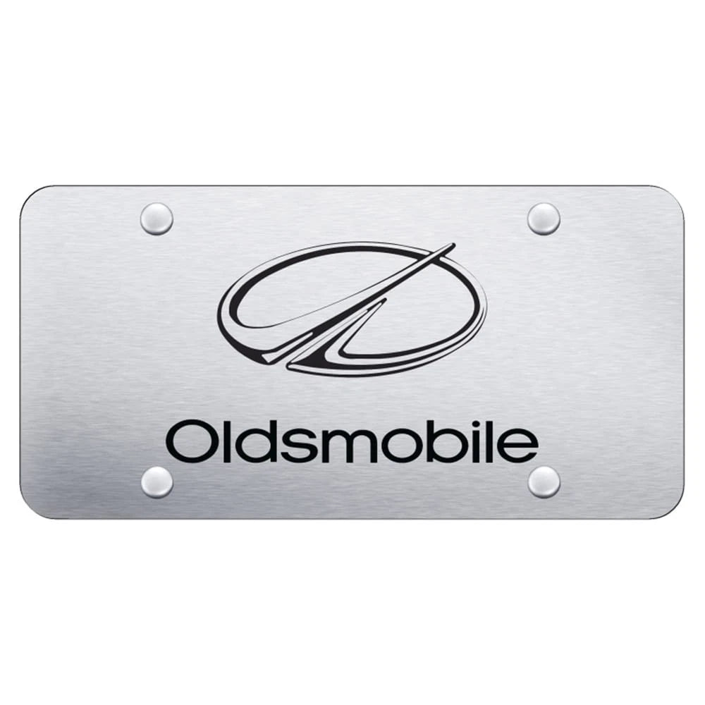 Brushed Stainless Steel License Plate - Officially Licensed for Oldsmobile