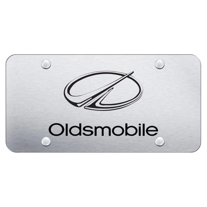 Brushed Stainless Steel License Plate - Officially Licensed for Oldsmobile