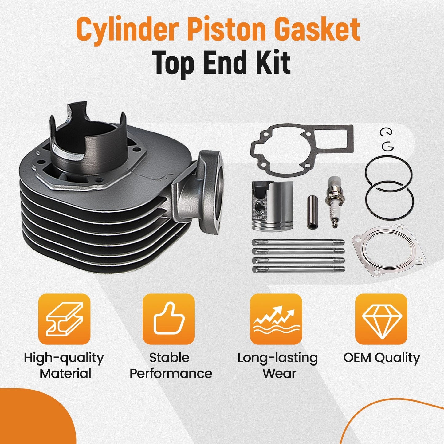 Cylinder Piston Gasket Kit for Suzuki Quadsport LT80 (1987–2005)