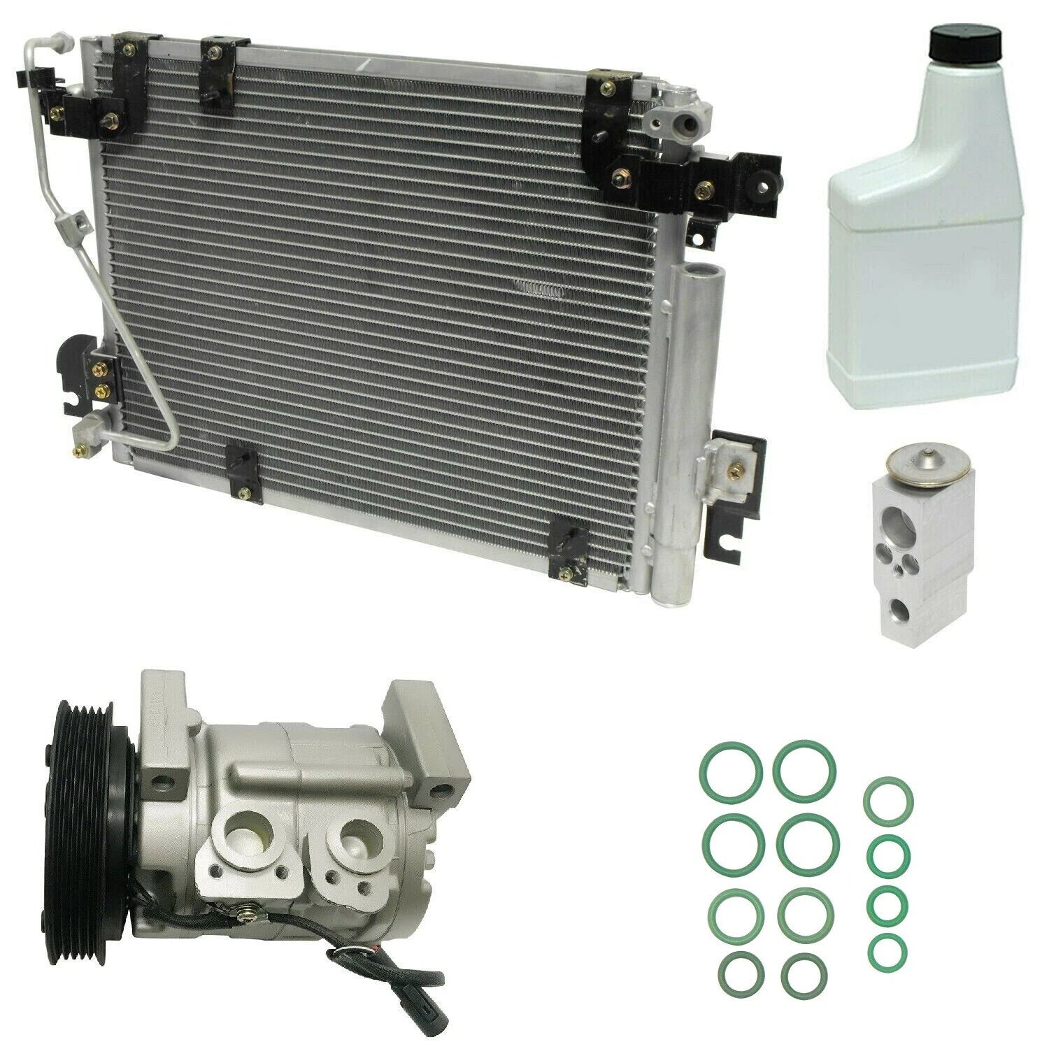AC Compressor Kit Replacement with Condenser for Mercedes-Benz C Class (2008–2014)