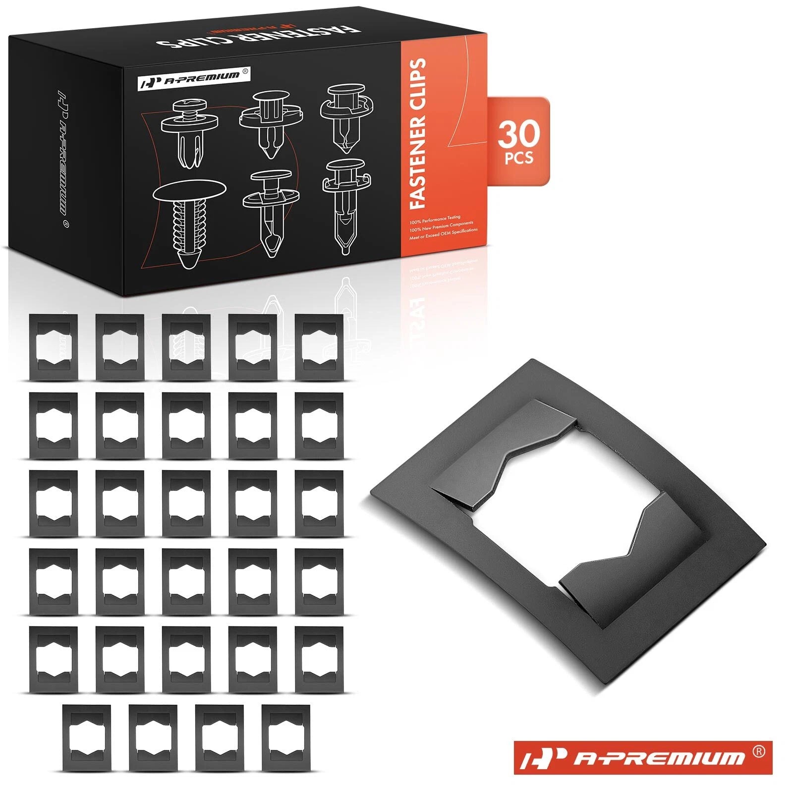 30Pcs Front Door Hinge Pin & Flat Nut Clips for Chevy