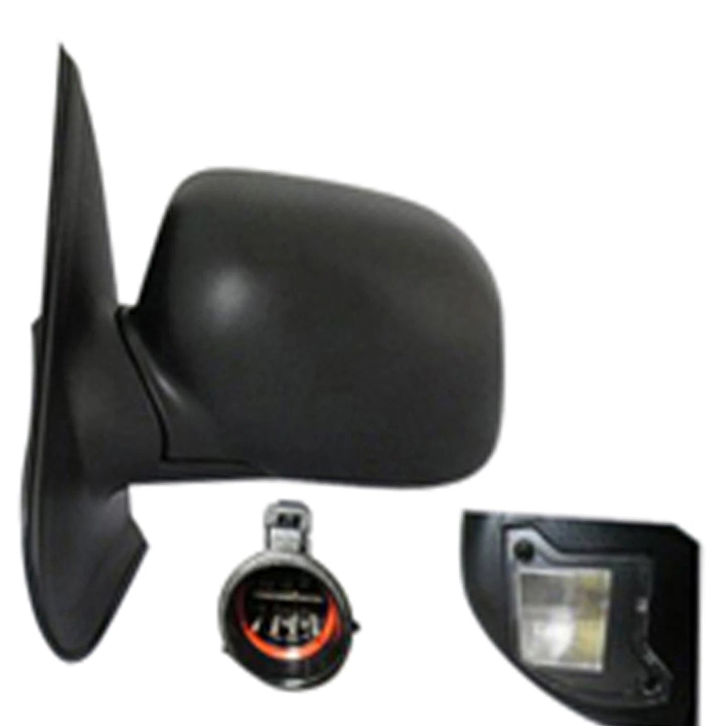 Driver Side Power Door Mirror Replacement Textured w Puddle Lamp for Jeep (2007–2018)