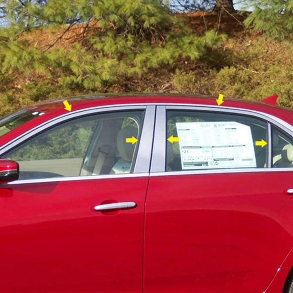 Luxury Chrome Window Package with Long Posts for Cadillac CTS (2014–2019)