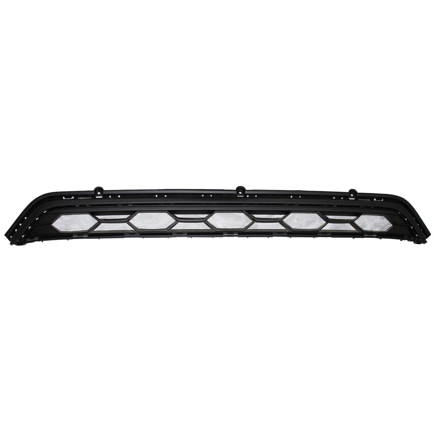 Replacement Black Textured Poly Front Bumper Cover Grille w/o Park Assist Holes