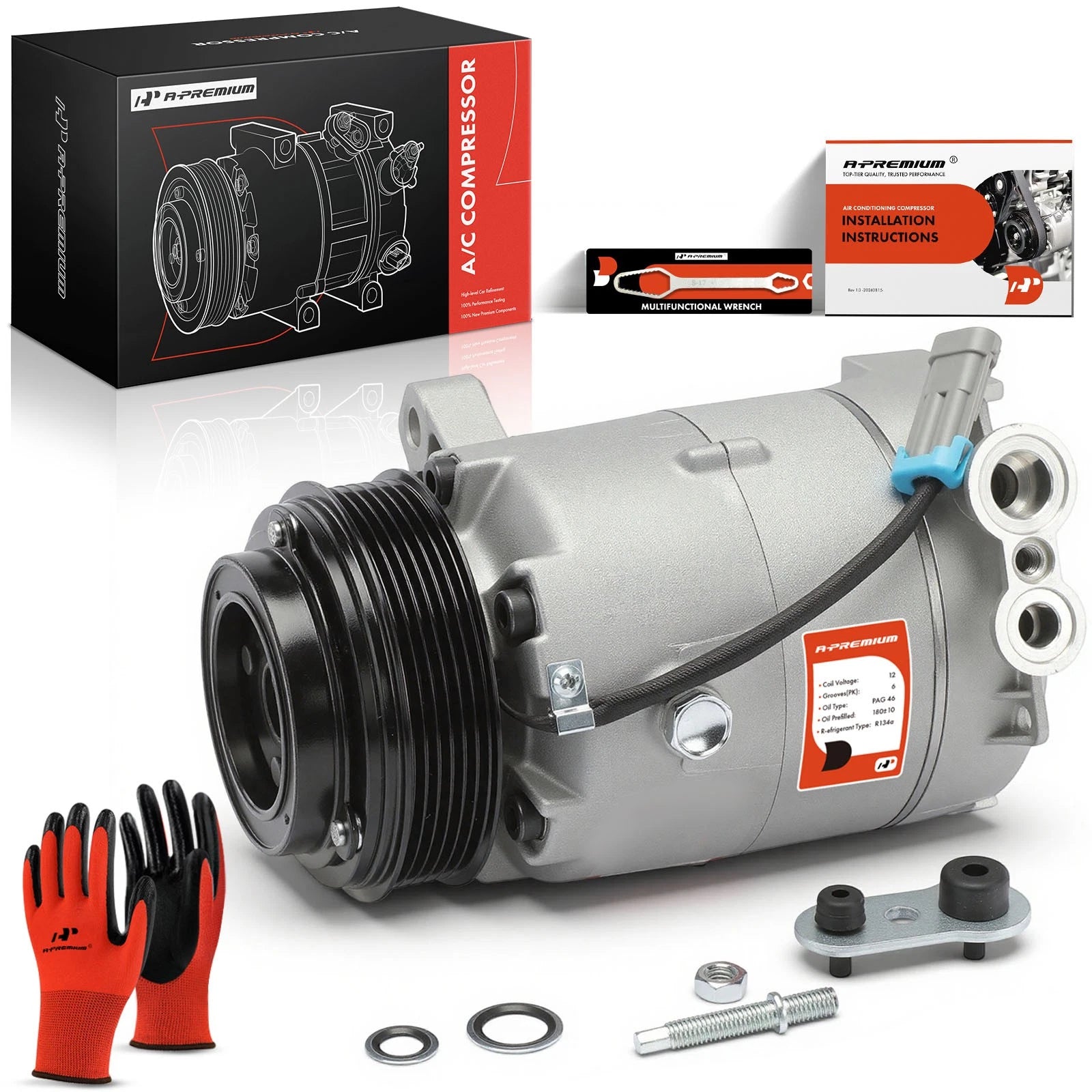 A/C Compressor with Clutch for Chevrolet Malibu (2008–2012)