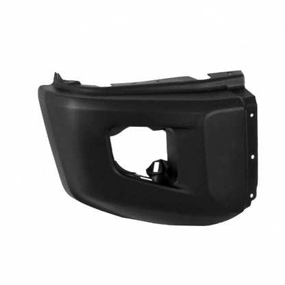 Replacement Gray Textured Passenger Side Front Bumper End w/o Park Assist Holes