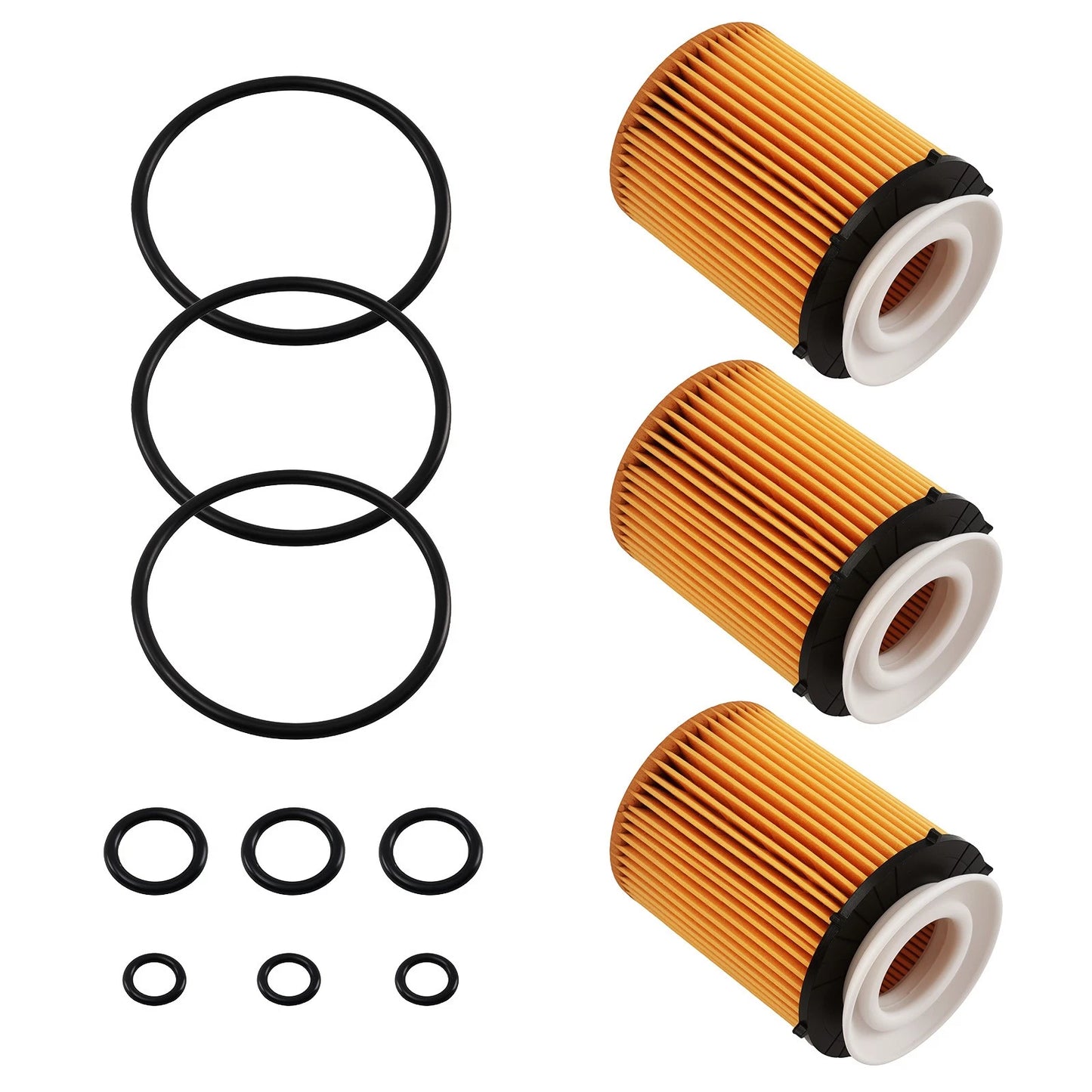 3-Pack Oil Filter for Mercedes-Benz CLA200 CLA250 GLA200 (2013–2016)
