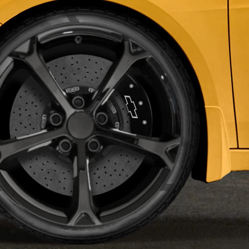 Black Caliper Covers Set of 4 Engraved 'Bowtie' for 2022-2023 Chevy Bolt EUV