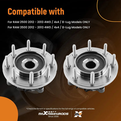 Front Wheel Hub Assembly for RAM 2500 3500 4WD (2012–2013)
