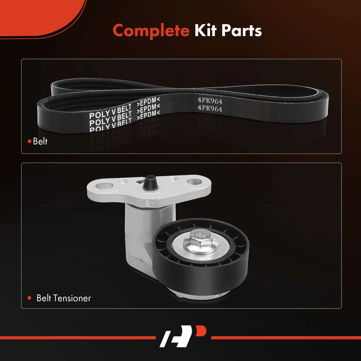 2X Serpentine Belt Drive Component Kit for Chevy Silverado 1500 (1999–2008)
