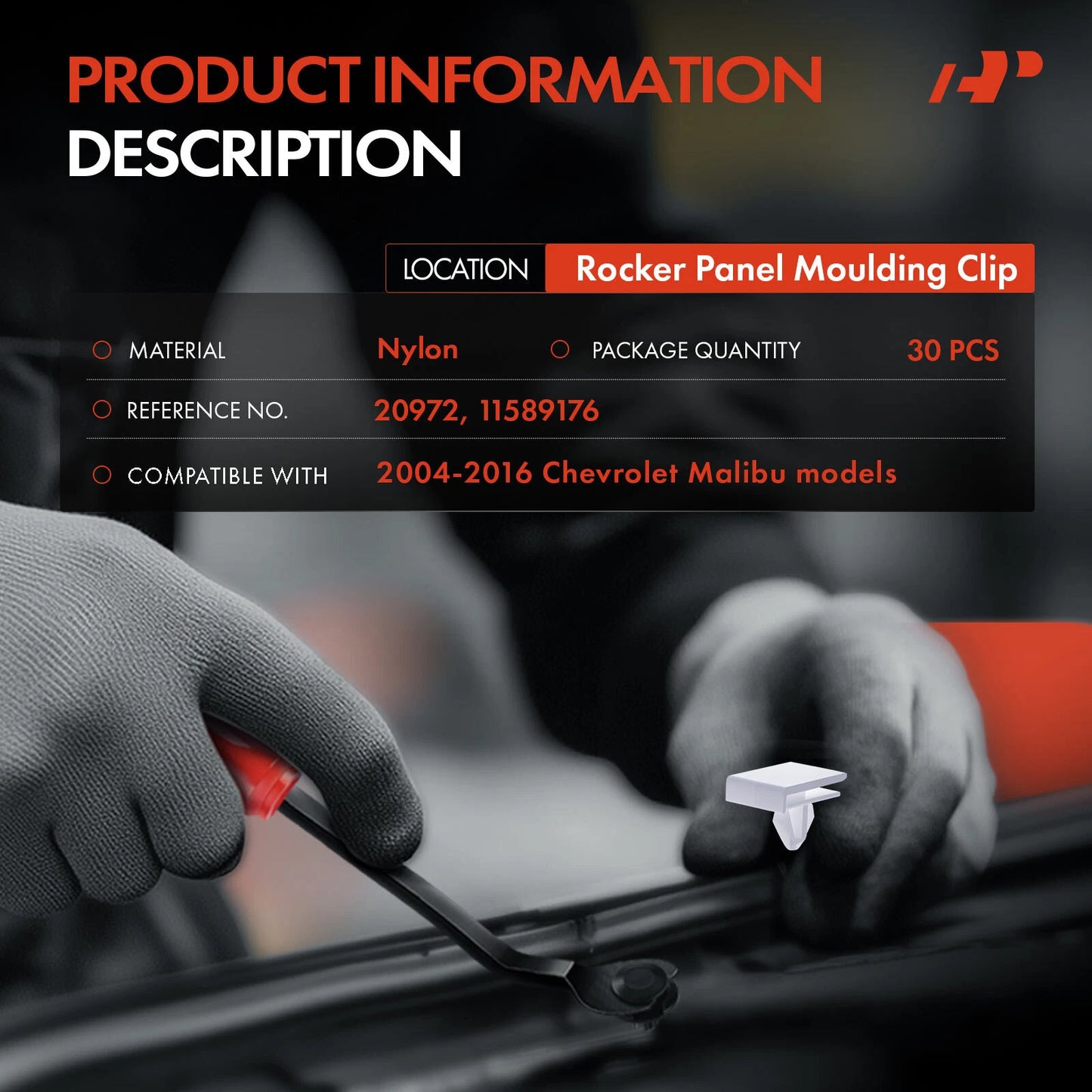 30x Nylon Fasteners for Chevy Malibu