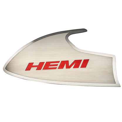 Door Badges w/Black Carbon Fiber 'HEMI' Inlay for 2015-2017 Dodge Challenger