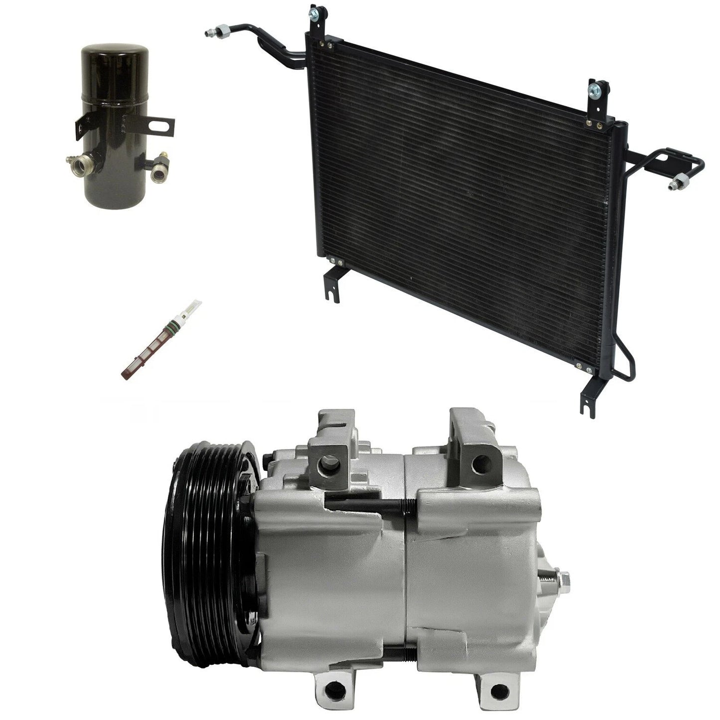 A C Compressor W Condenser Kit Replacement for Ford F 350 (1996–1996)