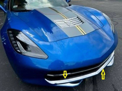 1pc Luxury FX Polished Front Grille Accent Trim for 14-19 Chevrolet Corvette C7