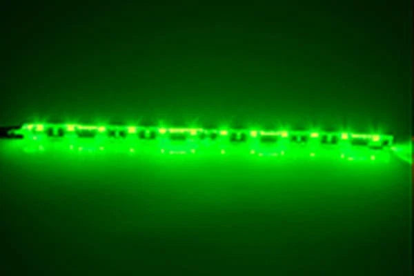 Brushed Stainless Headlight Surrounds with Green LED for Dodge Challenger (2008–2014)