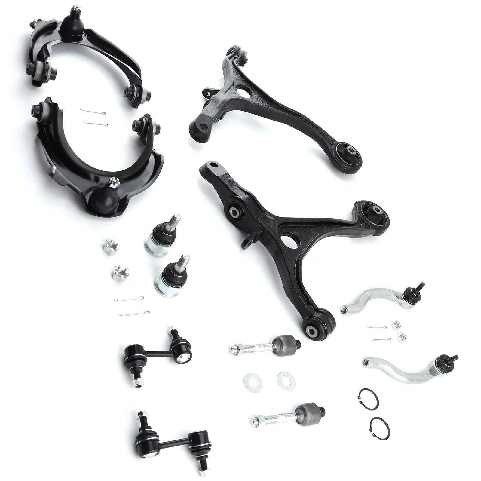 12x Front Suspension Control Arms and Tie Rod for Honda Accord TSX (2003–2007)
