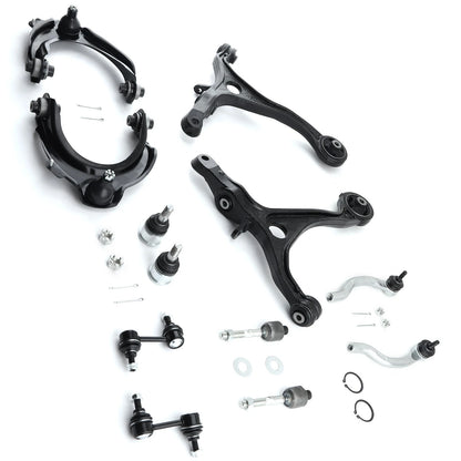 12x Front Suspension Control Arms and Tie Rod for Honda Accord TSX (2003–2007)