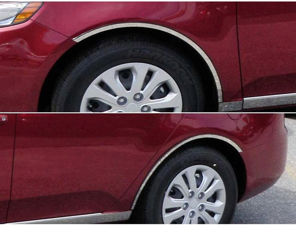4p Luxury FX Chrome 3/4' Fender Trim w/Gasket for 2010-2013 Kia Forte