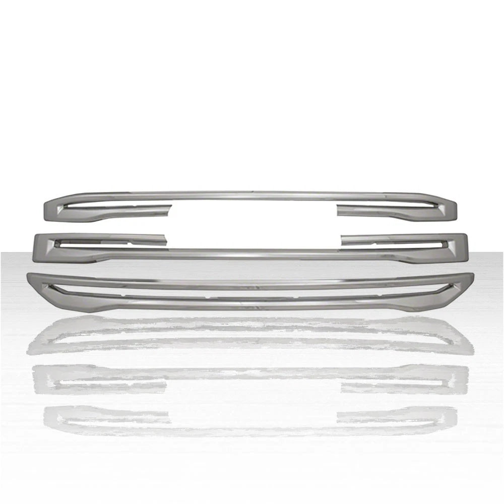3pc Grille Overlay for 2017-2019 GMC Acadia SL/SLE - Chrome - XIEAG157