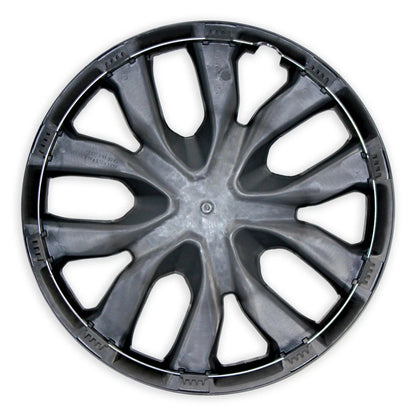 17 Inch Wheel Cover Hubcaps Gloss Black 10 Spoke Push On for UARFH508 (Fits)