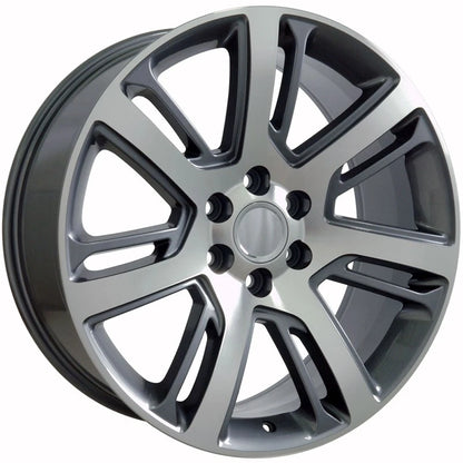 Gunmetal Wheel 22x9 w/Machined Face for 1992-1994 Chevy Blazer - OWH2977