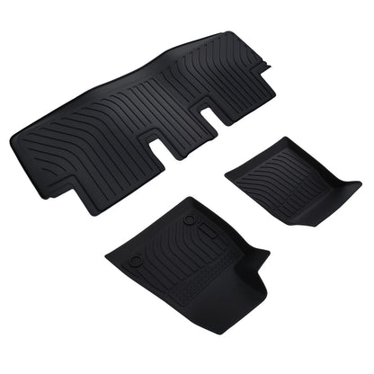 Black All-Weather Floor Mats for Tesla 3 (2017–2023) TPE Rubber Heavy Duty