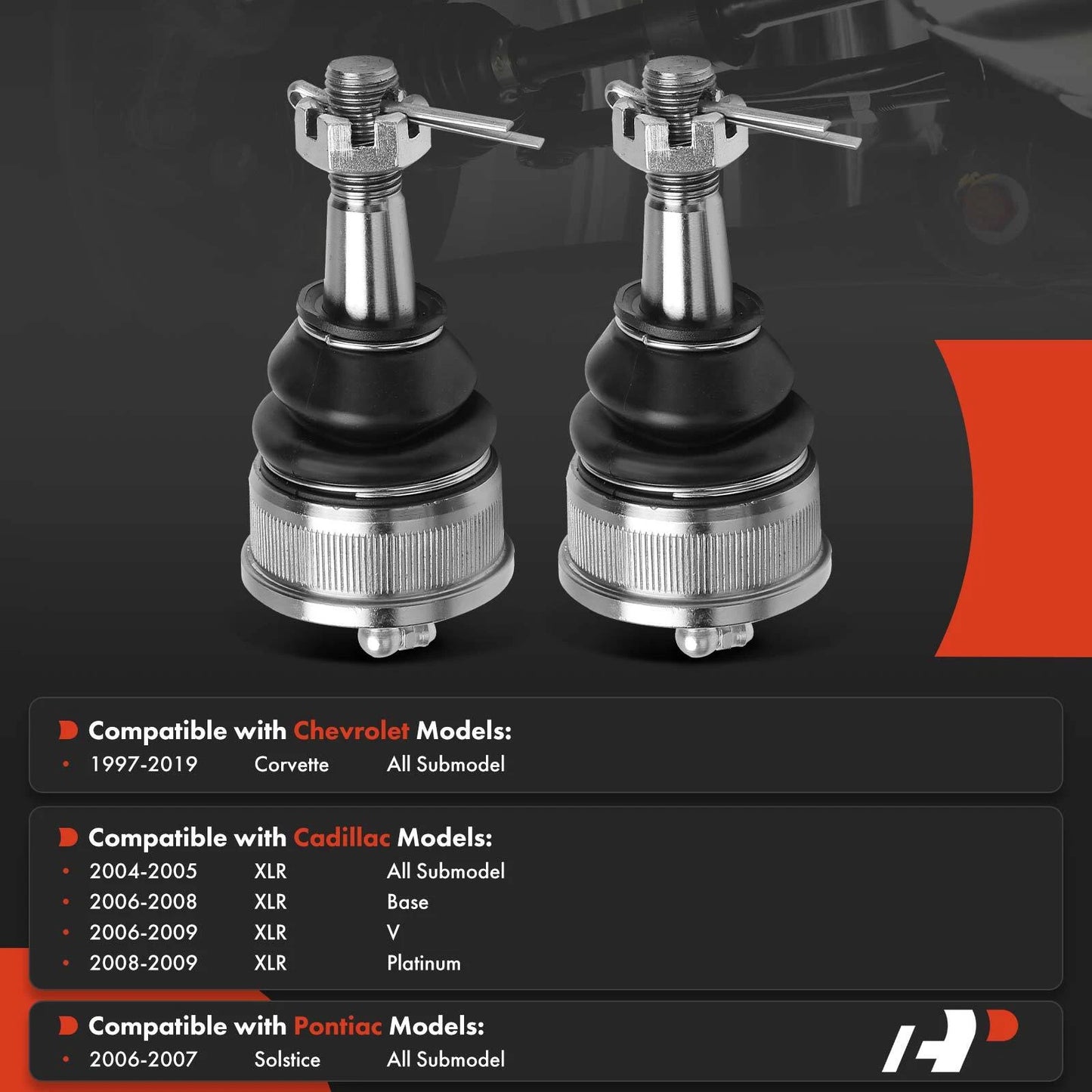 2X Front Lower Ball Joint for Chevy Corvette (1997–2019) Cadillac XLR