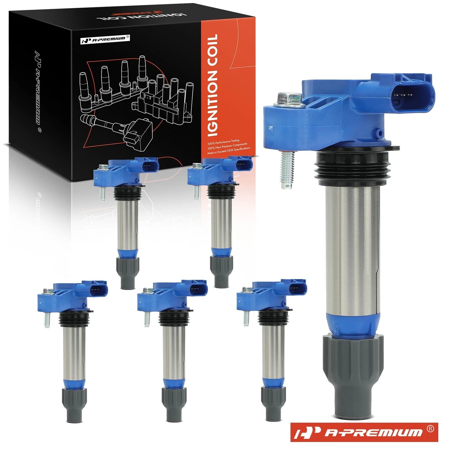 6x Blue Ignition Coil for Chevy Equinox (2008–2017) Malibu (2008–2012) Traverse