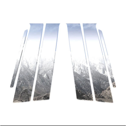 Chrome Pillar Posts 6Pc for Toyota Yaris 5Dr Liftback 2011–2019