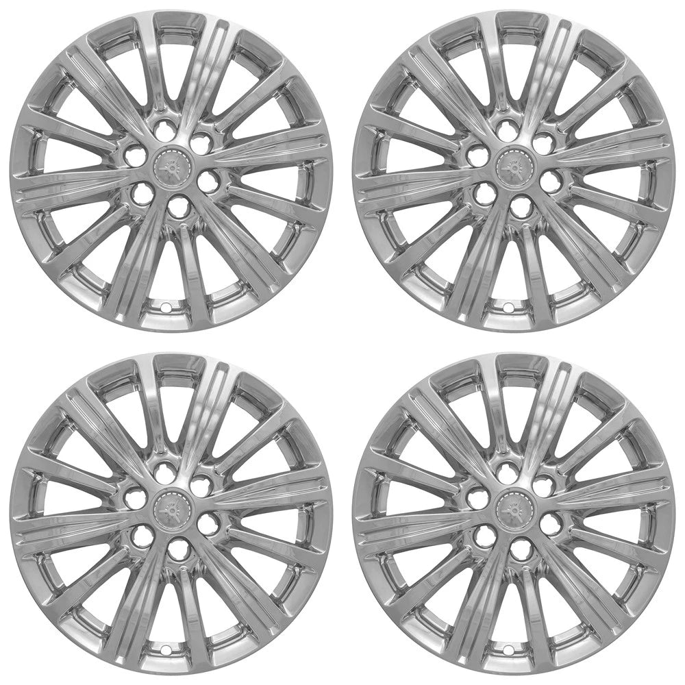 4 18" Chrome Wheel Skins Hub Caps Alloy Rim Covers for 2017-2020 Cadillac XT5