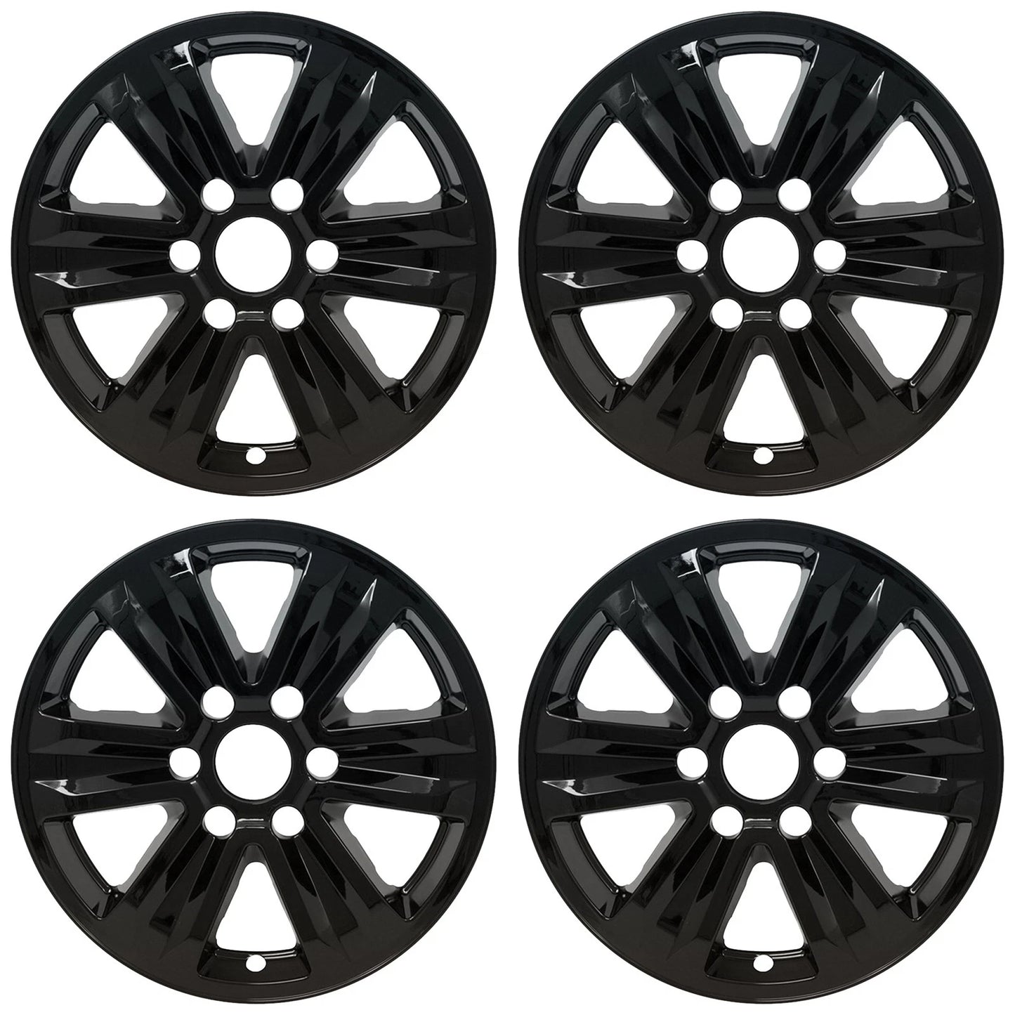 17" Gloss Black Wheel Skins for 2015-2020 Ford F-150 - UQSK0228