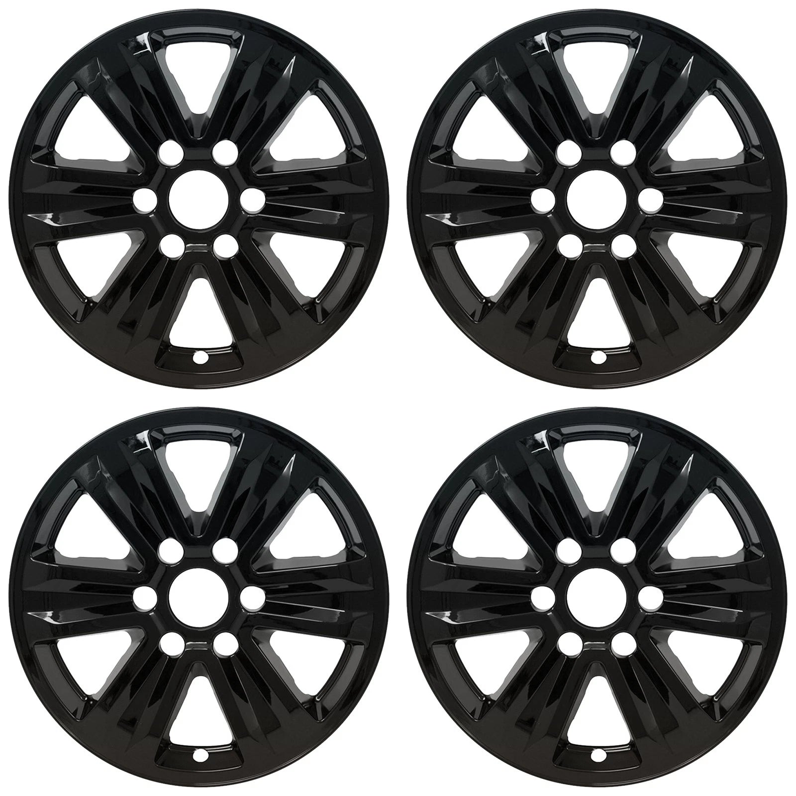 17" Gloss Black Wheel Skins for 2015-2020 Ford F-150 - UQSK0228