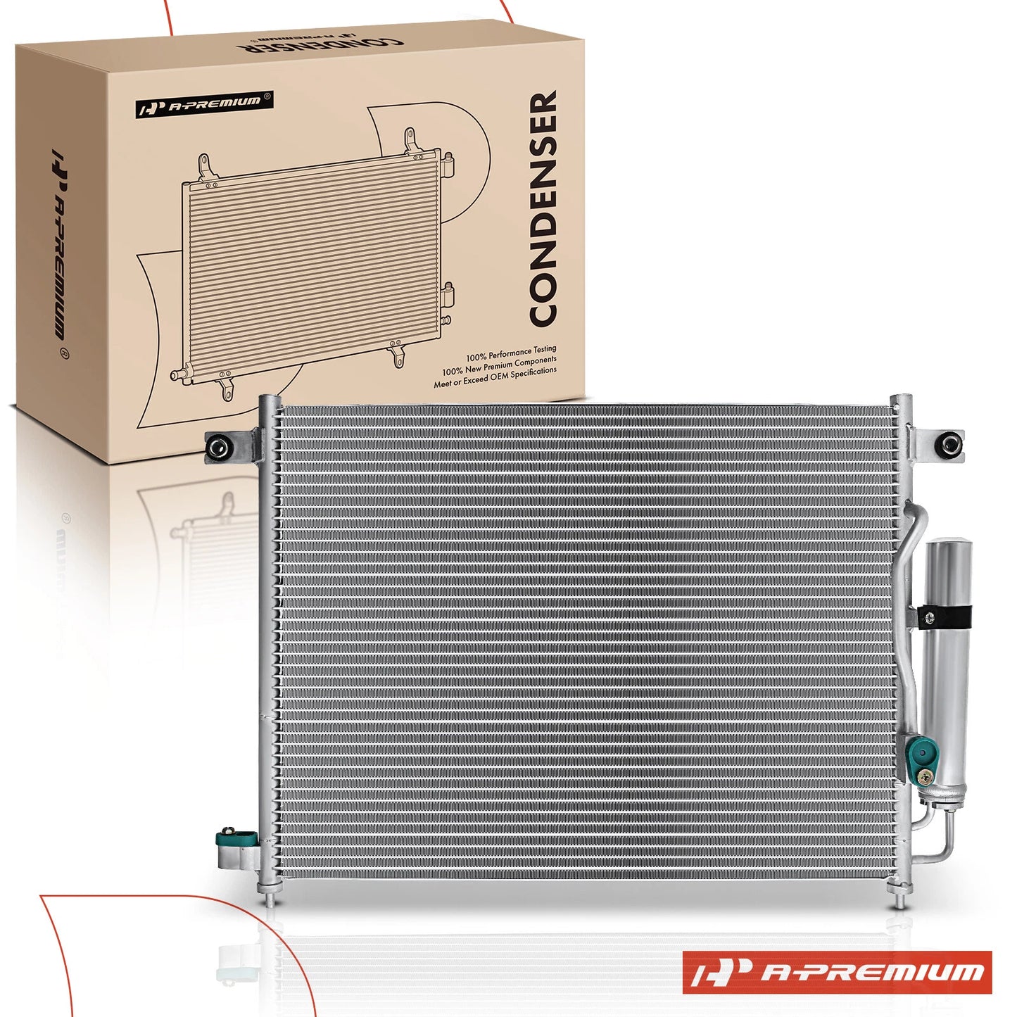A/C Condenser with Bracket & Receiver Drier for Chevrolet Aveo (2004–2011)