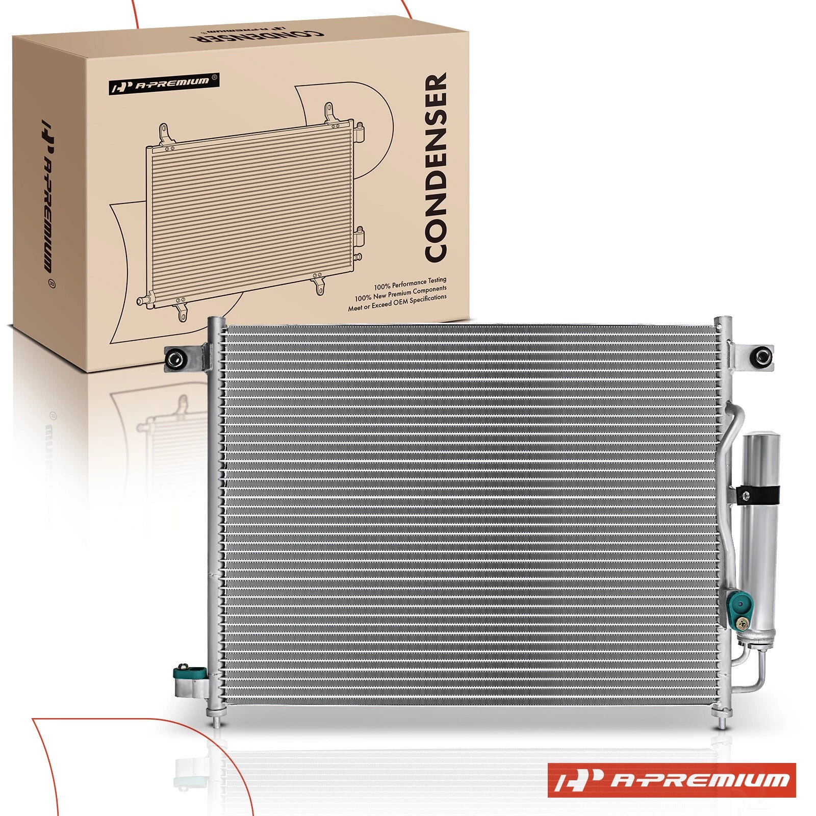 A/C Condenser with Bracket & Receiver Drier for Chevrolet Aveo (2004–2011)